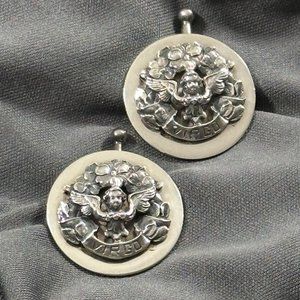 Vintage Cini Sterling Cufflinks Zodiac Virgo